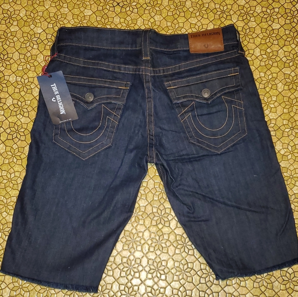 Mens true religion denim shorts size 32